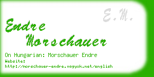 endre morschauer business card